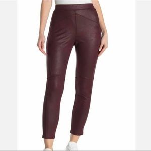 Free People Midnight Vegan Faux Suede Leggings Burgundy Wine Women’s Medium